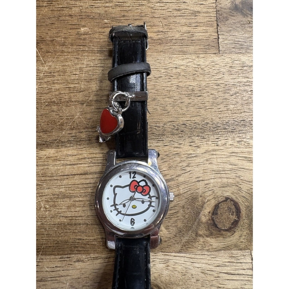 Hello Kitty Sanrio Watch Women's Quartz With Charms Needs Battery